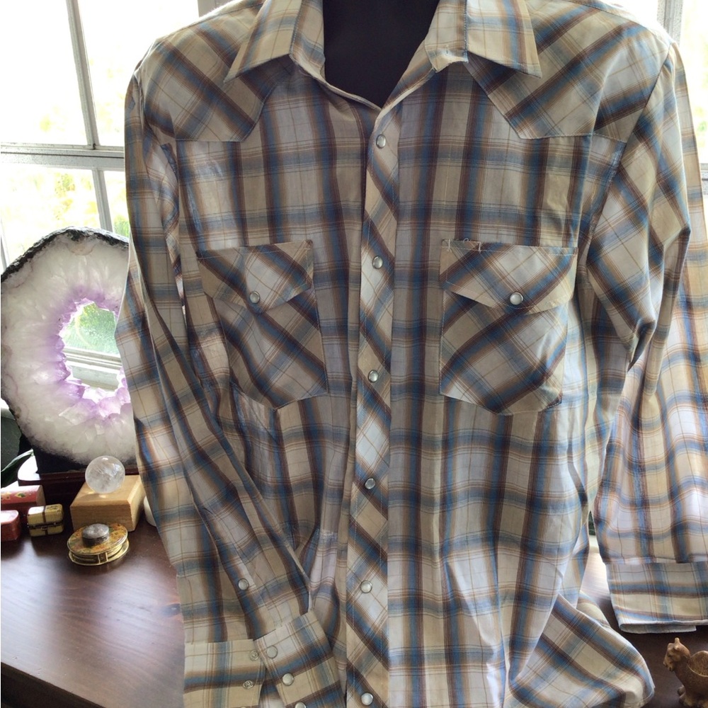 Mens Roper snap-front western shirt size L